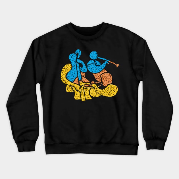 Jazz Music Trio Modern Stylish Concept Crewneck Sweatshirt by jazzworldquest